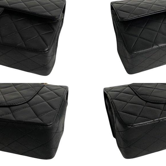 HANEL Chanel Matelasse Double Flap 25cm Lambskin Leather Handbag Shoulder Bag... - Picture 8 of 10